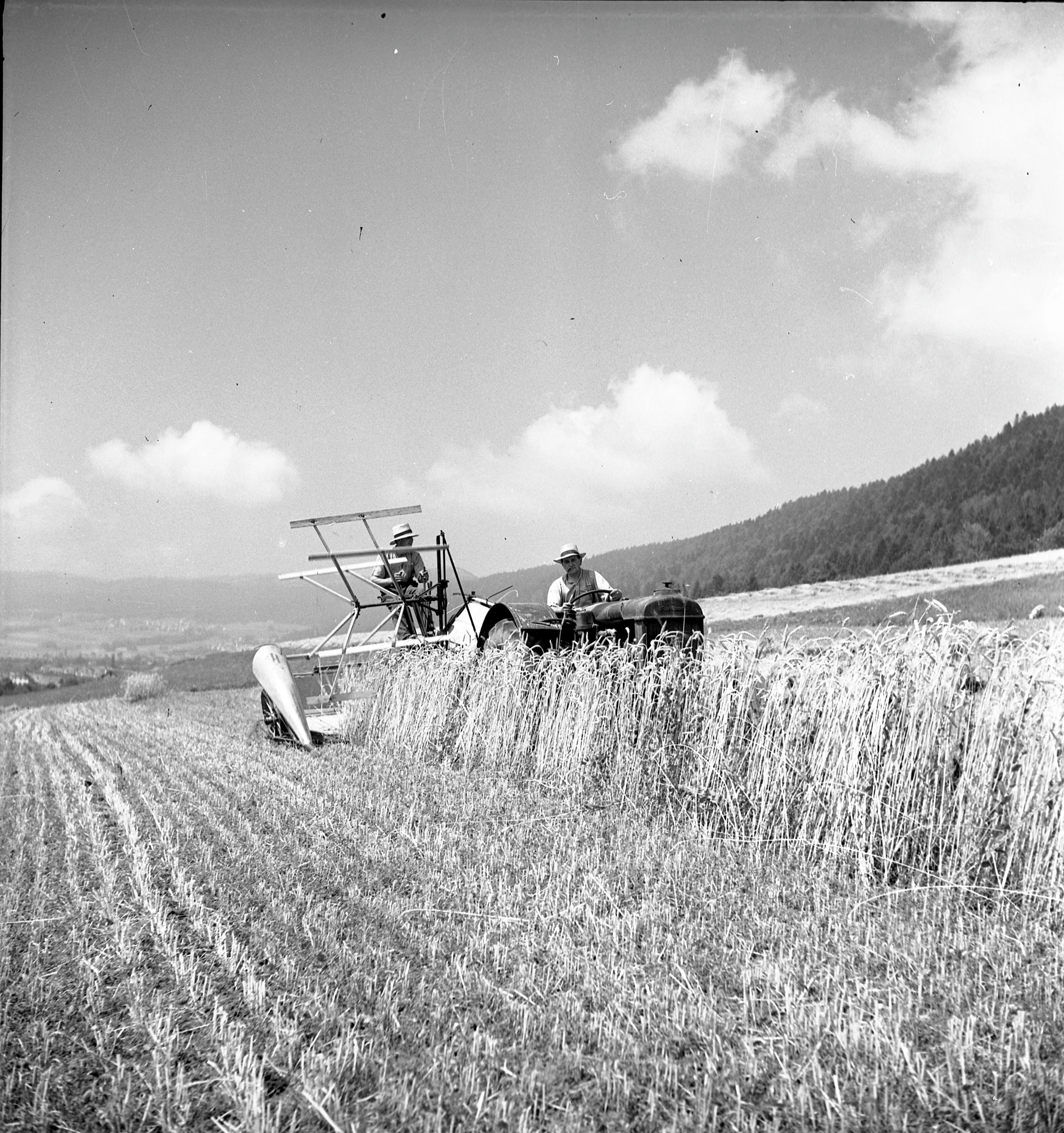 La fauche en 1943. Bibliothèque de la Ville, La Chaux-de-Fonds, Département audiovisuel, Fonds Max Francis Chiffelle