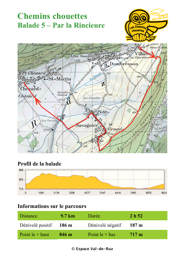 Chemins chouettes — Via La Rincieure