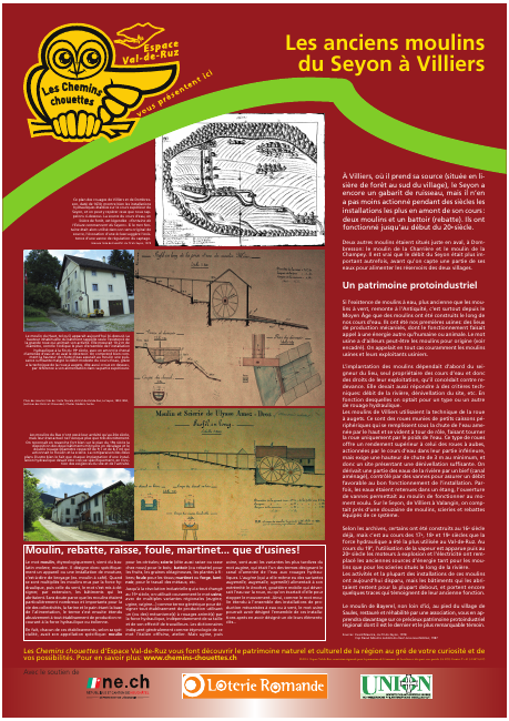 Les anciens moulins du Seyon à Villiers