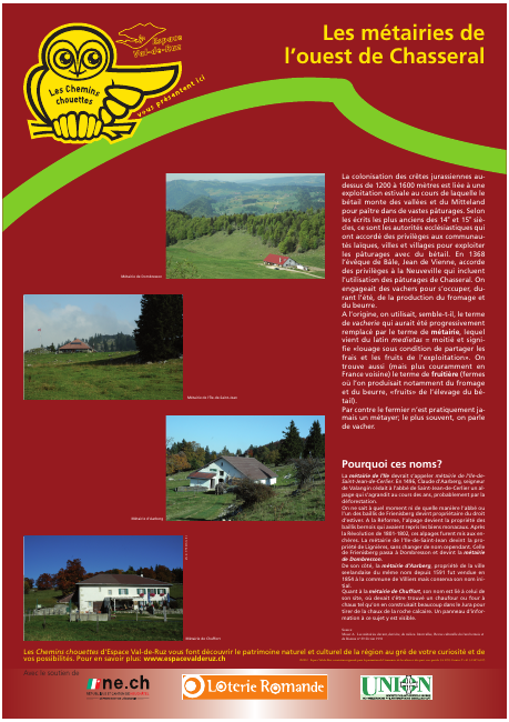 Les métairies de l’ouest de Chasseral