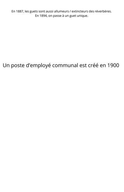 Guets et éclairage public